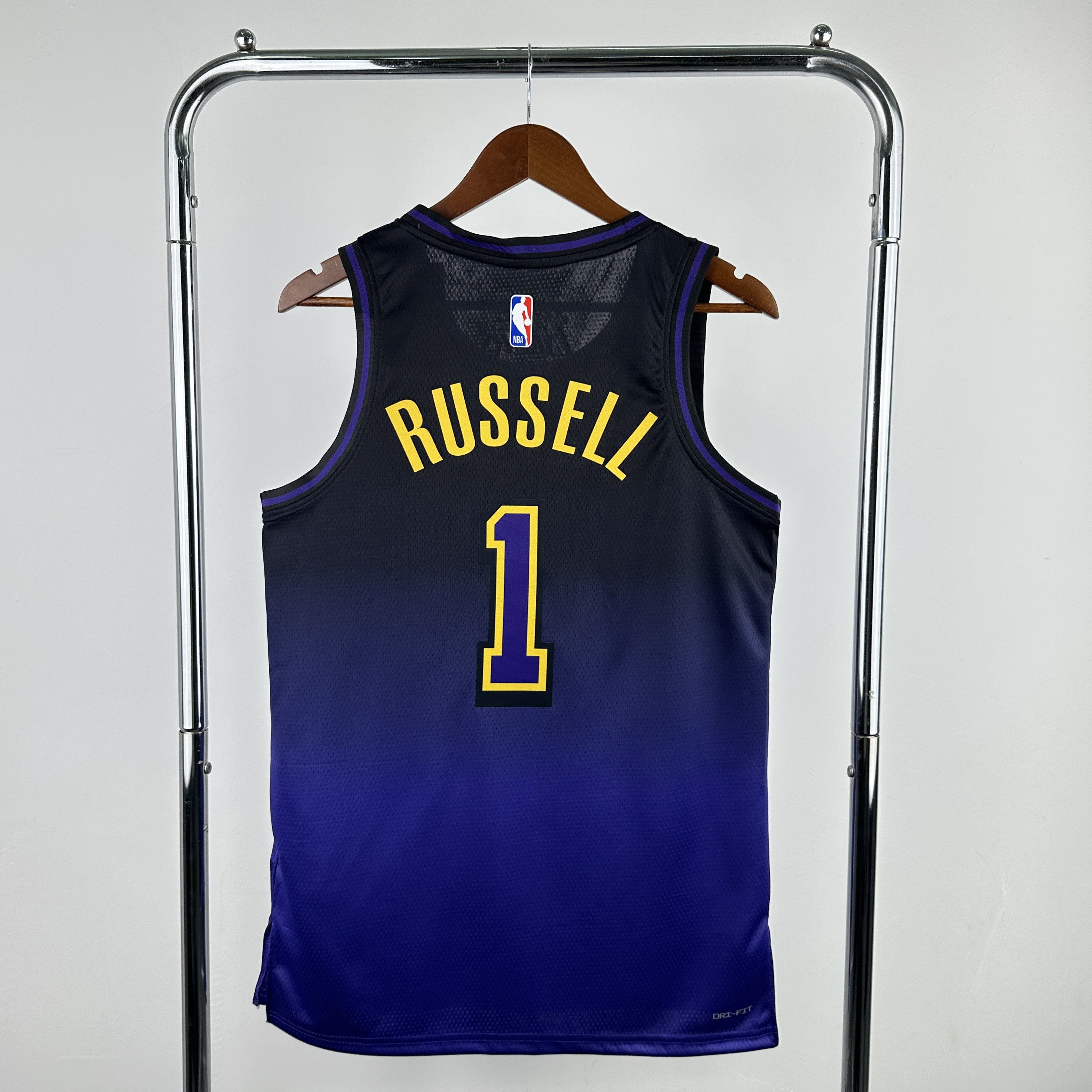 Men Los Angeles Lakers #1 Russell Purple City Edition Season Nike 2025 NBA Jersey